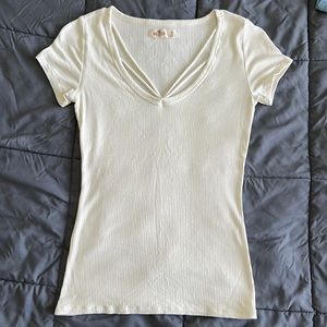 V-neck strappy shirt